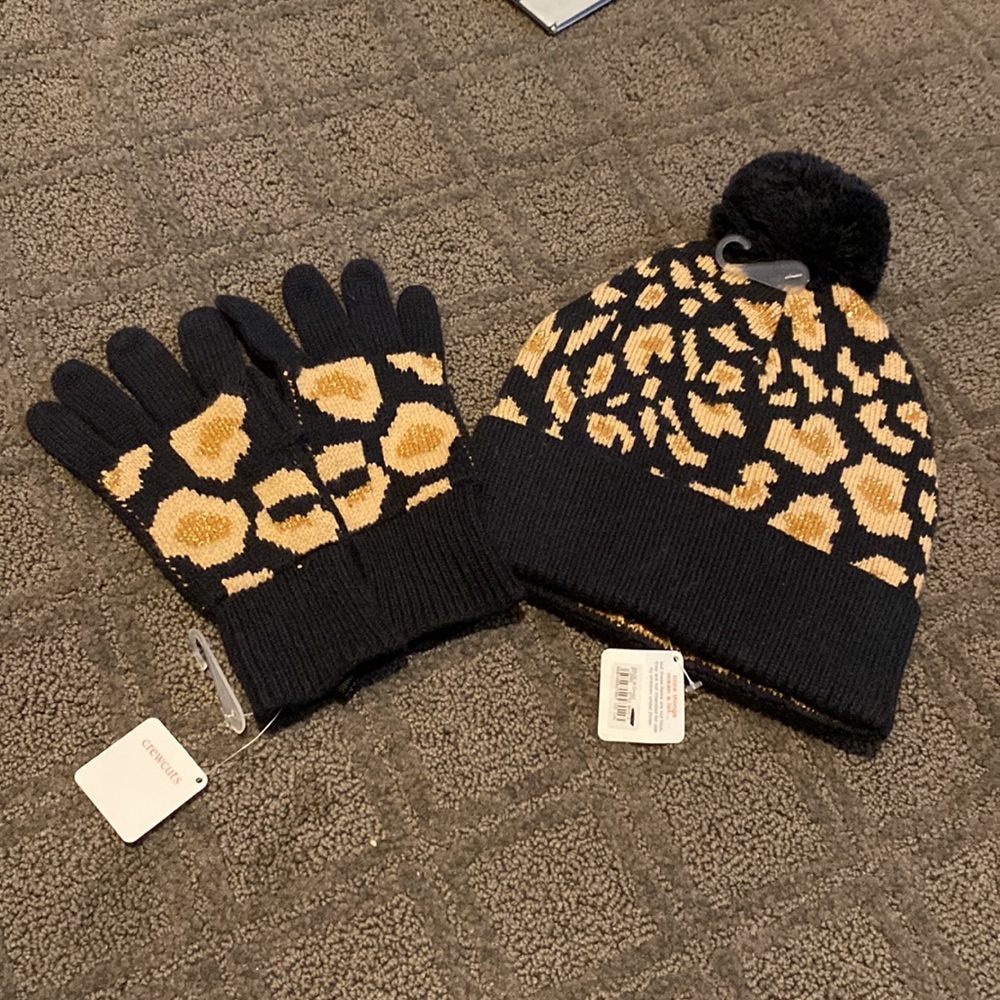 NWT Crewcuts hat/gloves set
